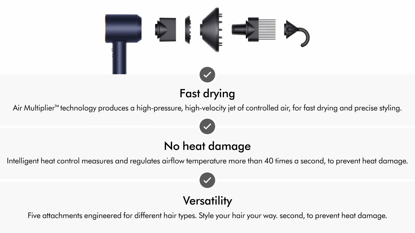 Dyson Supersonic Hair Dryer Blue Copper